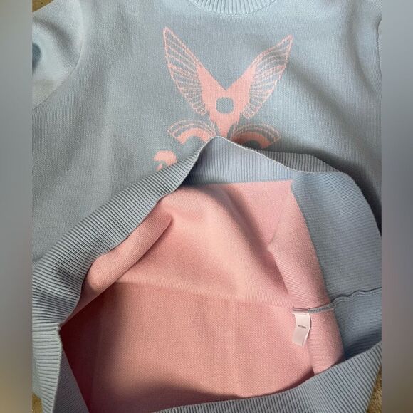 Alte Volant Baby Blue & Pink “Cotton Candy” Crewneck Sweater (Size: Small) - Picture 10 of 12